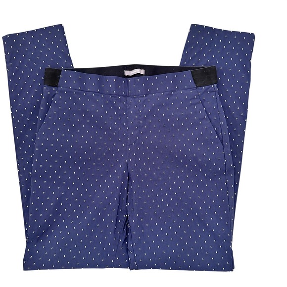 Maurices Navy Blue Micro Dot Slim Tapered Pull On Pants Medium - Picture 3 of 12